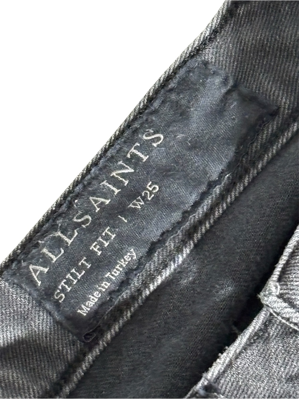 AllSaints Women’s Black Jeans Size 25 Made in Turkey - Picture 9 of 10